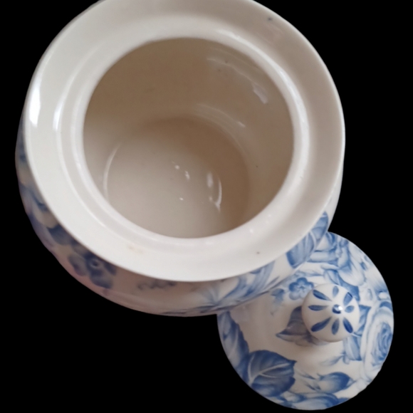 Blue Flower Sugar Bowl - Picture 2 of 5